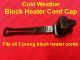 Cord Cap Plug Cap Plug Protector for Engine Block Heater Cord Cap