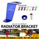 FOR EG EH CIVIC BLUE CNC BILLET ALUMINUM RADIATOR STAY MOUNT BRACKET+WASHER KIT