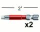 Square #2 drill driver BIT Set head IMPACT Ready power 1/4