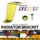 FOR EG EH EJ CIVIC YELLOW CNC BILLET ALUMINUM RADIATOR STAY MOUNT BRACKET+WASHER