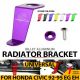 FOR EG EH CIVIC PURPLE CNC BILLET ALUMINUM RADIATOR STAY MOUNTING BRACKET+WASHER