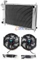 Aluminum Radiator + Fans For 1994-1996 Ford Mustang GT GTS SVT V6 V8 3.8/5.0 MT