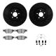 New Front Brake Disc and Pad Kit Fits Audi By R1WHTH173052