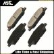 4pcs Brake Pads Front for Hyundai Genesis Coupe 2010-16 Kia Optima 2011-15 2.0L