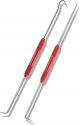 2PCS CarbonSteel Hook Tool and Pick Set, Double End Set Red