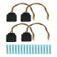 NEW 4Pcs Ignition Coil Connector Harness Plugs Wiring W/Terminals for Audi A4 VW