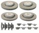 Custom Kit - Front Rear Brake Disc Rotors Genuine Pad Kit For Mercedes