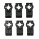6pcs Window Regulator Clip For X5, E53 2000-2006) Model Z34 Black