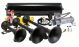 Kleinn HK9-Slimline Black Triple Train Horn Kit & 150 PSI Air Compressor 157dB