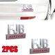 FJB Edition Letter Emblem Sticker Bumper Badge Truck SUV Tailgate Silver&Red 2x