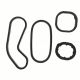 Oil Cooler Gasket Seal with Filter Housing Gasket Set Fits C8864