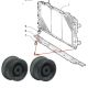 1 Set Lower Mount Rubber Cushion Bushing For CRV Civic Accord Bottom Radiator US