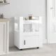 NNEVL Kitchen Trolley High Gloss White 60x45x80 cm Engineered Wood