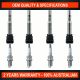 Pack of SWAN Ignition Coils & NGK Spark Plugs for Volkswagen Touran 2.0L)