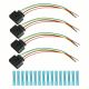 Durable 4Pcs Ignition Coil Connector Wiring W/Terminals for VW Jetta Golf GTI