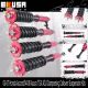 Coilover Suspension Lowering Kits Adj Damper for 04-08 Acura TSX Base Sedan Red