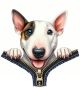 2X Cute Zipper Dog Car Sticker Dog Sticker