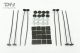 2 Sets Electric Radiator Fan Mounting Kit Zip Ties Strap Tabs Springs Tie Strap