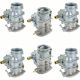 Set of 6 9 Super 7  3-Bolt 2-Barrel Carburetors,  Plain Finish