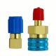 High and low pressure fittings for home air conditioning