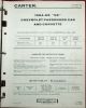 1964-65 CORVETTE CHEVY CARTER WCFB DATA SPEC SHEET 3696S 3697S 327'S REPRINT