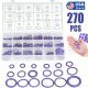 New Listing270x O-Ring Assortment Set A/C System Grommet Automotive Seal Rubber Gasket Kits