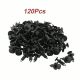 120Pcs 8mm Bumper Clips Retainer Auto Car Plastic Rivets Fastener Fender Push