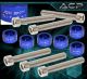 For Acura Honda B/D/F/H Billet Aluminum 6mm Solenoid Bolt & Cup Washer Kit Blue