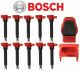 For Audi R8 V10 5.2L OEM Ignition Coil w/ connector 10pcs OEM Bosch 2010-2015