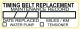 Lot of 10 Timing Belt Water Pump Replacement Polyester Sticker Label 3