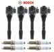Ignition Coil & Spark Plug 4sets) OE Bosch for BMW 2.0 230i 330e 330i xDrive GT