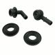 For 1997-2006 Jeep Wrangler TJ Wrangler Cherokee PCV Valve & Grommet 4PCS Black