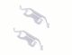 New Listing2pcs Rear Anti Spring Brake Pads Clips for Mercedes-Benz W220 W211 W221