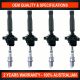Pack of SWAN Ignition Coils & NGK Spark Plugs for Mercedes Benz E200K 1.8L S/C)