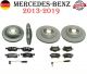 Front & Rear Brake Rotors With Brake Pad Sets & Sensors For 13-19 Mercedes-Benz