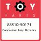 88310-50171 Toyota Compressor assy,  w/pulley 8831050171,  New Genuine OEM Part