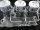 VINTAGE SPEED'S ROCHESTER 2G TRI POWER HOT ROD OFFY TEXTURED SILVER METALIC)