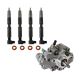 4Pcs Fuel Injectors Kit + Fuel Pump For Doosan Bobcat D18 D24 7249380 7275454