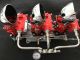 VINTAGE SPEED ROCHESTER 3 x 2 CARB TO 4 V ADAPTER SET RED) TRI POWER HOT ROD
