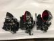 VINTAGE SPEED ROCHESTER 2G 3 x 2 CARB SET IN GLOSS BLACK TRI POWER HOT ROD