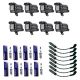 New Coil Pack 8 Herko Coils + 8 OEM Spark Plugs & Wires w/ ADP Heat Shield)