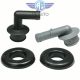 PCV CCV Set of Vent Valve Elbows & Grommet For 2000-2004 Jeep Grand Cherokee NEW