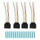 4Pcs Ignition Coil Connector Wiring W/Terminals for Audi 1J0973724 Q5 Q7 R8 TT