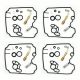 4Set Carburetor Carb Repair Rebuild Seal Kit Fit For Yamaha XJ600N XJ600S 1992 d