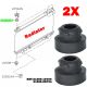 2pcs Upper Radiator Mount Bushing Rubber For INFINITI Q45 G35 M35 M37 QX50/QX60
