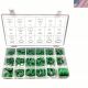 18 Sizes Green Rubber O-Rings - Leak Prevention for Car A/C Systems