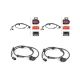 Hella Front & Rear ABS Sensor Kit for Audi A4 Base FI 2001 With Wire Harness