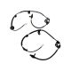 Pair Set of 2 ABS Speed Sensors Rear Driver & Passenger Side Left Right for Kia