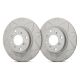 For Audi TT Quattro 08-11 Peak Slotted 1-Piece Rear Brake Rotors