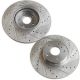 Front Rear Drilled Slotted Brake Rotors Ceramic Pads for 2009-2017 Nissan 370Z